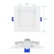 Luxrite 4 Inch Square LED Recessed Downlight 5CCT 2700K-5000K 12W 950LM Dimmable Wet Rated ETL Baffle LR23739-1PK - alternate 2